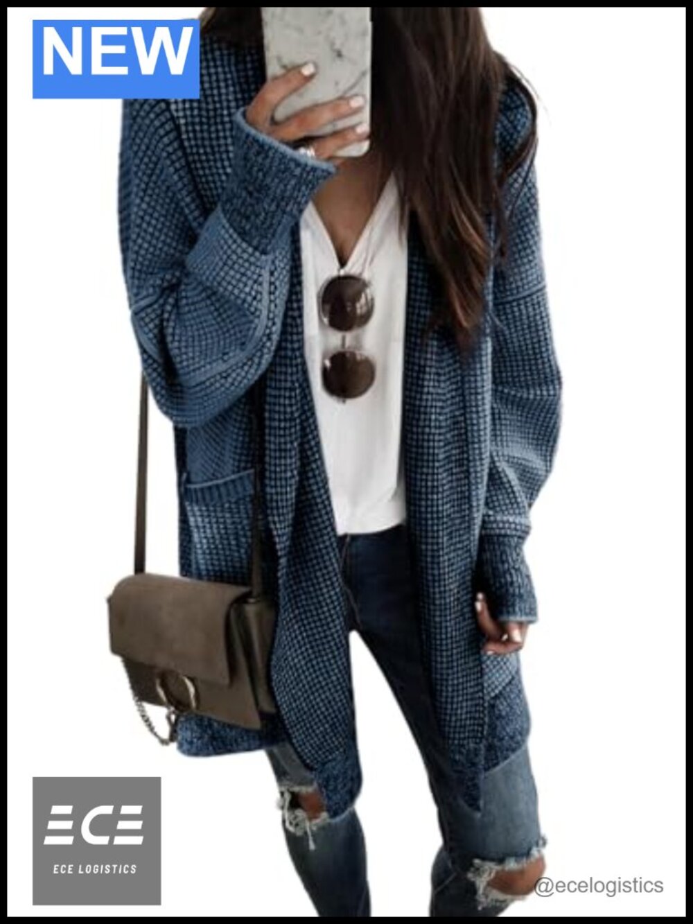Open Front Hooded Cardigan Chunky Knit Sweater Women Oversized Fall